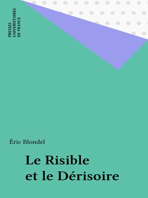 cover image of Le Risible et le Dérisoire